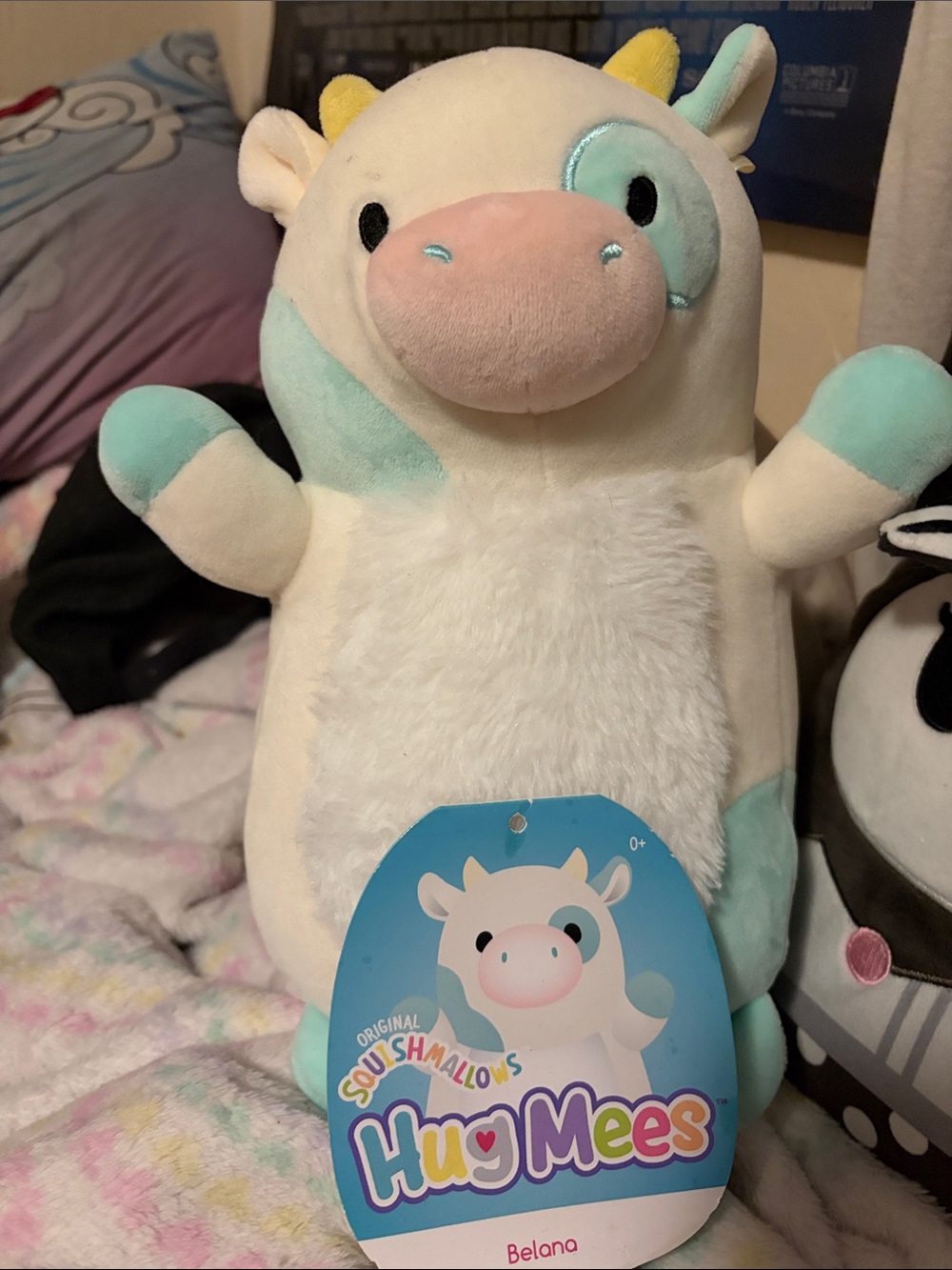 Belana Plush Cow - White & Mint